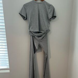 Gray Two-Piece Lounge Set